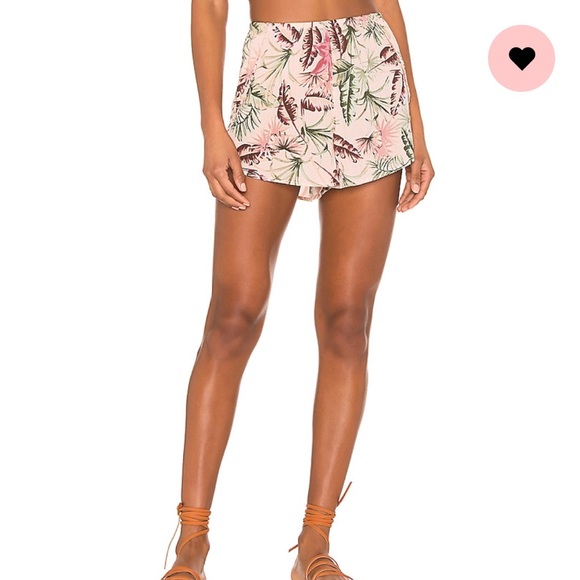 Revolve Amuse Society Elastic Waist Floral Shorts - Picture 1 of 5
